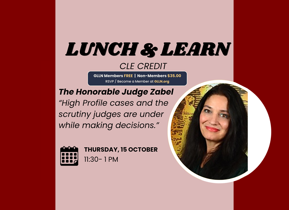 CLE CREDIT – LUNCH & LEARN 10/15